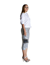 ¾ Length Silver Sequin Leggings
