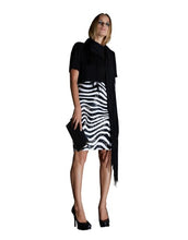 Black & White Sequin Pencil Skirt
