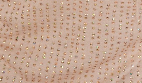 Nude Flared Sequin Racerback Dress