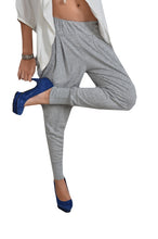 Light Grey Sequin Harem Pants