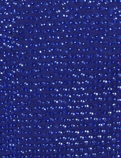 Deep Blue Long Sleeve Bodycon Dress With Beads & Sequins