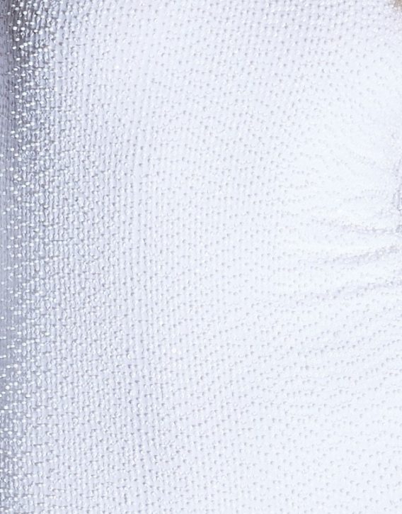 White Long Sleeve Bodycon Dress With Beads & Sequins