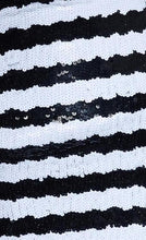 Black & White High Waist Sequin Skirt