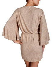 Nude Kimono Wrap Dress