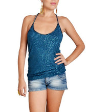 Royal Blue Sequin Racerback Top