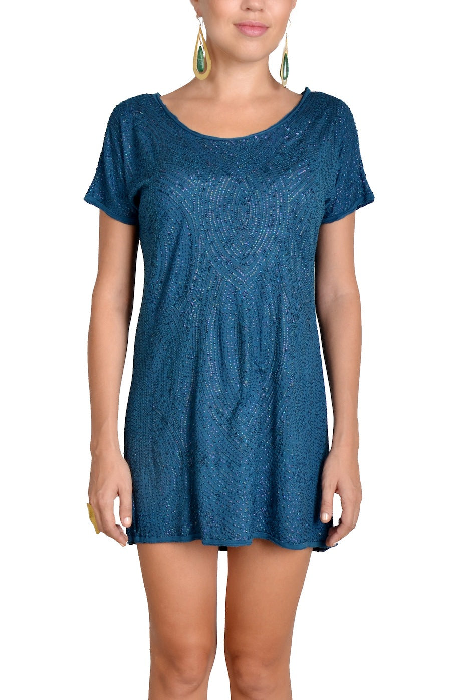 Royal Blue Sequin Shift Dress – Luz De Ibiza
