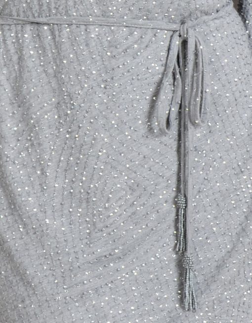 Light Grey Kimono Wrap Dress