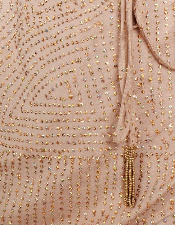 Nude Kimono Wrap Dress